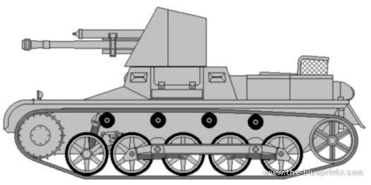 Танк Panzerjager I Ausf. B - чертежи, габариты, рисунки