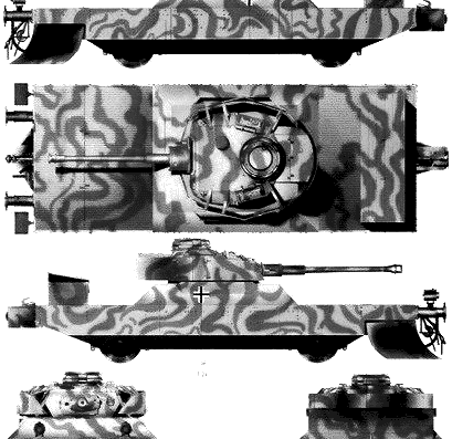 Танк Panzerjagerwagen - чертежи, габариты, рисунки