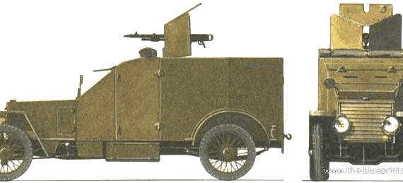 Tank Peugeot Armoured Car (1920) - drawings, dimensions, pictures