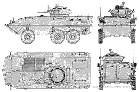 Piranha 1 Grizzly tank - drawings, dimensions, pictures