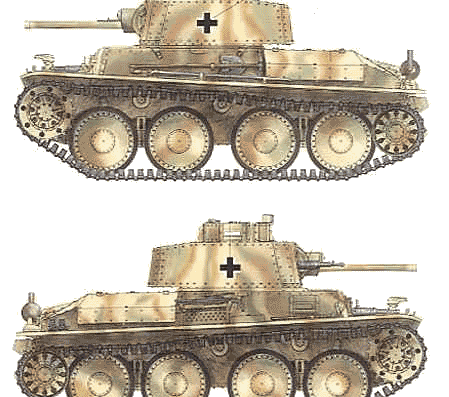Tank Praga 38 (t) - drawings, dimensions, figures