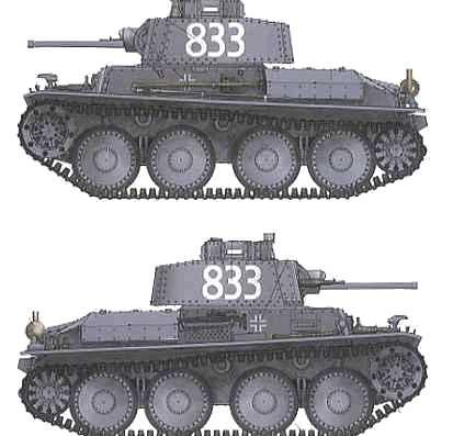 Tank Praga 38 (t) Auff.E - drawings, dimensions, figures