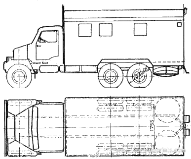 Tank Praga V3s - drawings, dimensions, figures