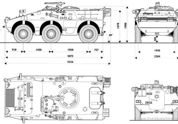 Tank Puma Otobreda Iveco 6x6 - drawings, dimensions, figures
