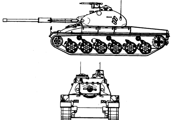 Tank Pz.61 - drawings, dimensions, figures