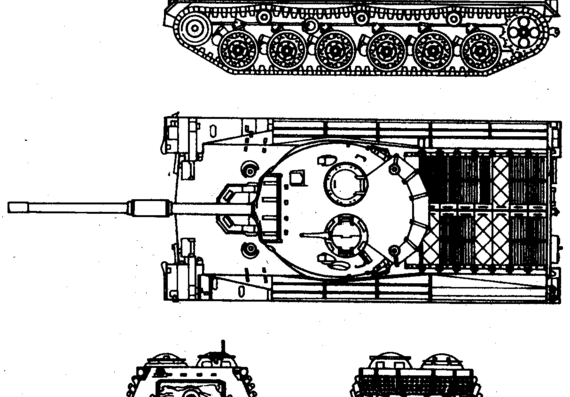 Tank Pz.68 - drawings, dimensions, figures