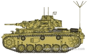Tank Pz.Bef.Wg.III Panzer III Command Tank Ausf.J - drawings, dimensions, figures