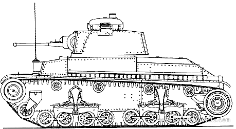 Танк Pz.Kpfw.35(t) T11 Skoda A7 - чертежи, габариты, рисунки