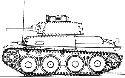 Tank Pz.Kpfw.38 (t) Ausf.G - drawings, dimensions, figures