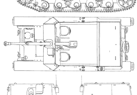Танк Pz.Kpfw. 35R Panzerjager - чертежи, габариты, рисунки