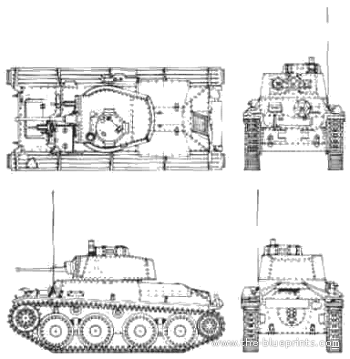 Танк Pz.Kpfw. 38(t) Ausf.C - чертежи, габариты, рисунки