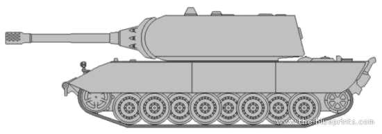 Tank Pz.Kpfw. E-100 - drawings, dimensions, figures