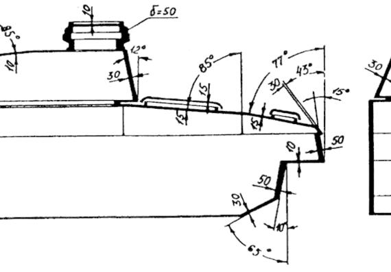 Tank Pz.Kpfw. III - armoring scheme - drawings, dimensions, figures