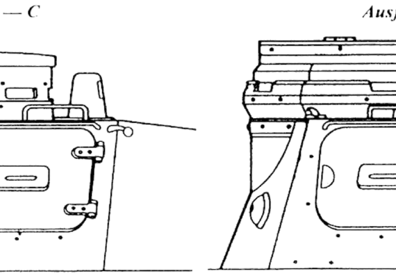Tank Pz.Kpfw. III - variants of commanders cuppolas - drawings, dimensions, figures