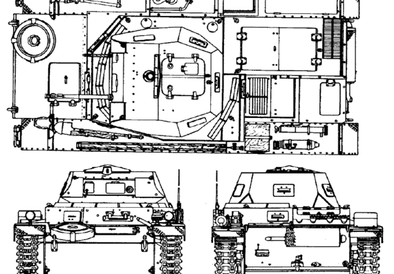 Танк Pz.Kpfw. II Ausf.C - чертежи, габариты, рисунки