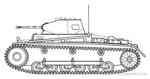 Танк Pz.Kpfw. II Ausf. B - чертежи, габариты, рисунки