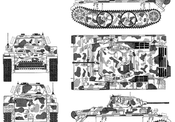 Танк Pz.Kpfw. II Luchs Ausf.L - чертежи, габариты, рисунки
