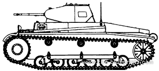 Tank Pz.Kpfw. II ausf A - drawings, dimensions, figures