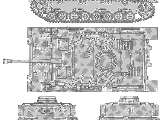Tank Pz.Kpfw. IV - drawings, dimensions, figures