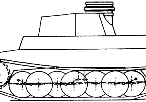 Tank Pz.Kpfw. IV - Project Daimler-Benz VK2001 (D) - drawings, dimensions, figures