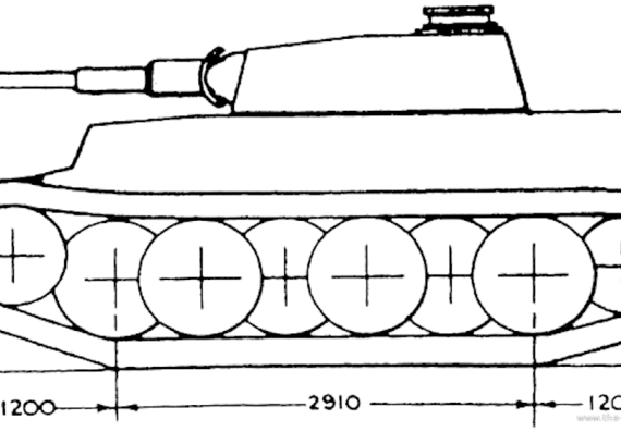 Tank Pz.Kpfw. IV - Project MAN VK2002 - drawings, dimensions, figures