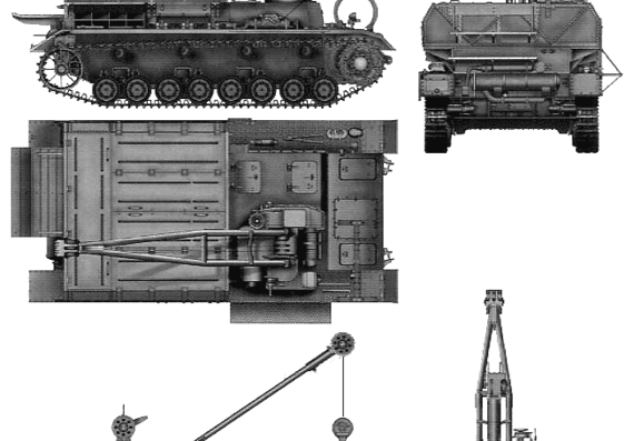 Танк Pz.Kpfw. IV Ausf.D Munitionspanzer - чертежи, габариты, рисунки