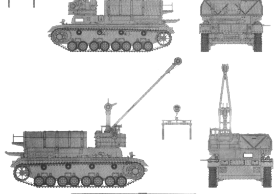 Танк Pz.Kpfw. IV Ausf.D Munitionsschlepper - чертежи, габариты, рисунки