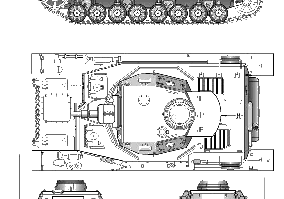 Tank Pz.Kpfw. IV Ausf.E - drawings, dimensions, figures
