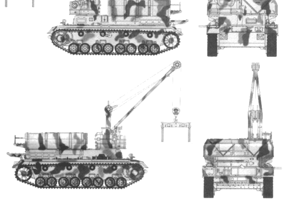 Танк Pz.Kpfw. IV Ausf.F Munitionsschlepper - чертежи, габариты, рисунки
