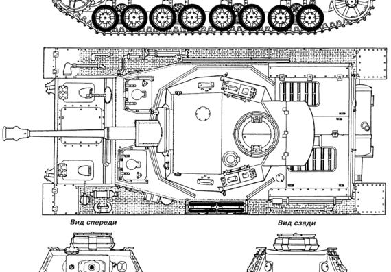 Tank Pz.Kpfw. IV Ausf G - drawings, dimensions, figures