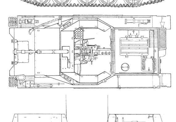 Tank Pz.Kpfw. I Ausf.B Panzerjager I - drawings, dimensions, figures