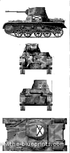 Tank Pz.Kpfw. I Ausf A mod. Breda - drawings, dimensions, figures