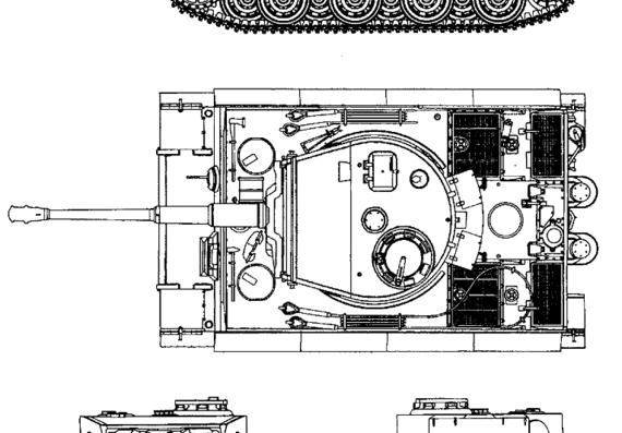 Танк Pz.Kpfw. V Tiger I Ausf.E - чертежи, габариты, рисунки