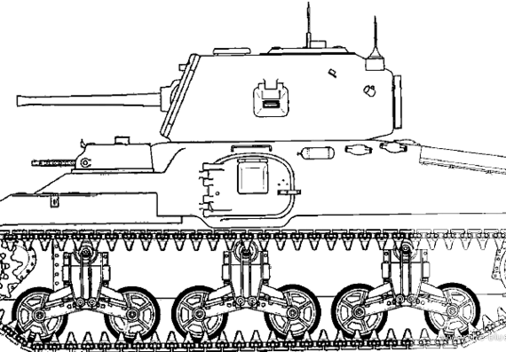 Tank RAM I - drawings, dimensions, figures