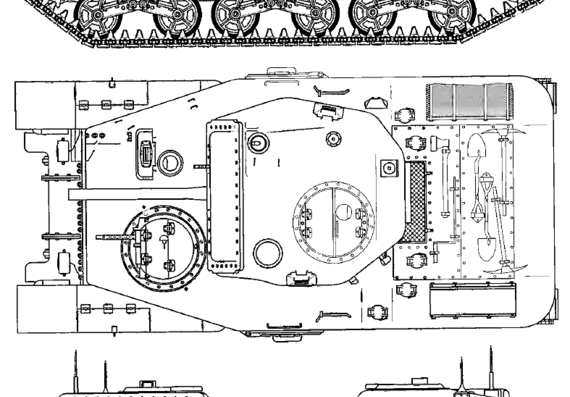 Tank RAM II 6pdr - drawings, dimensions, figures