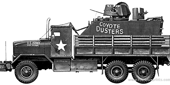 Tank REO M35 - drawings, dimensions, figures
