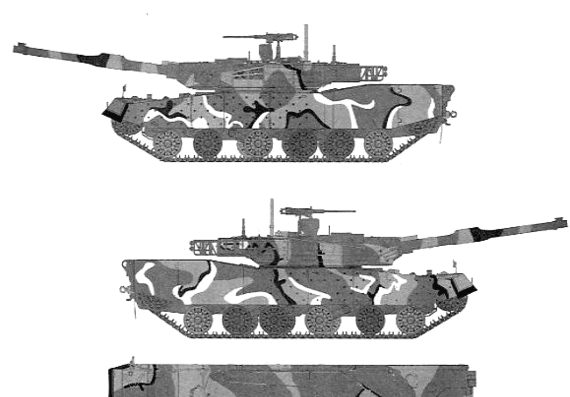 Tank ROK K1A1 - drawings, dimensions, figures