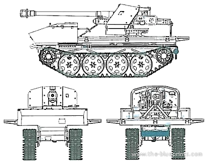 Tank RSO .5cm Pak 40-4 - drawings, dimensions, figures