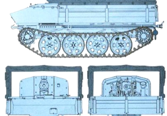 Tank RSO 7.5cm Pak 40-4 - drawings, dimensions, figures