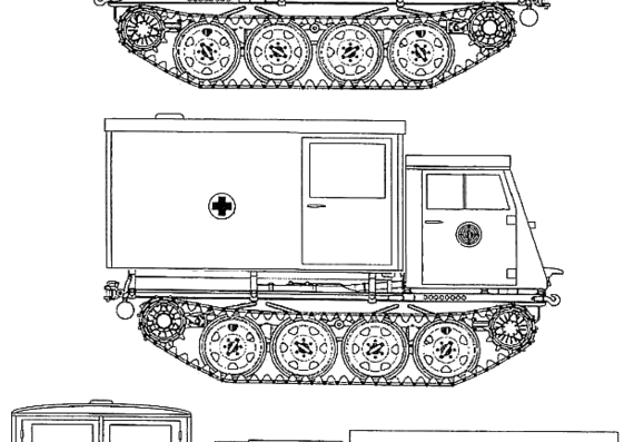 Танк RSO Raupenschlepper Ost Ambulance - чертежи, габариты, рисунки