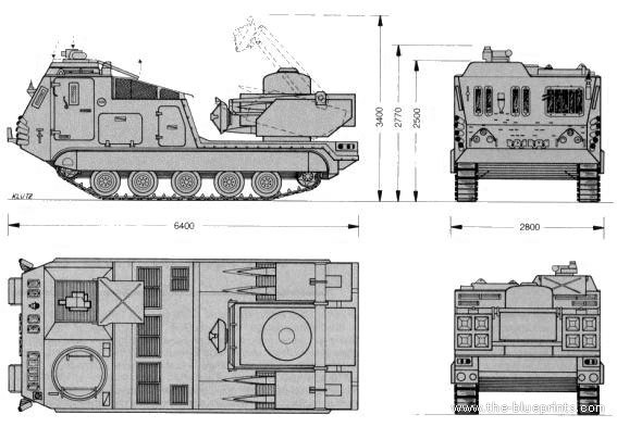 Rapier Vehicle tank - drawings, dimensions, pictures