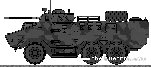 Ratel 20mm AFV tank - drawings, dimensions, figures
