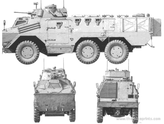 Ratel 90 tank (South-Africa) - drawings, dimensions, pictures