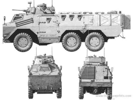Ratel 90 tank (South Africa) - drawings, dimensions, pictures