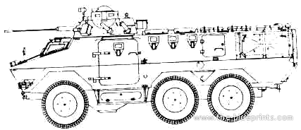 Ratel IFV tank - drawings, dimensions, figures