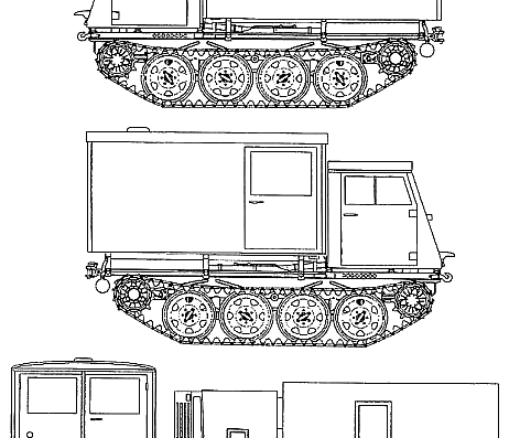 Tank Raupenschlepper OST RSO Ambulance - drawings, dimensions, figures