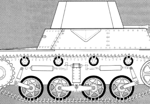 Renault AMC 34 tank - drawings, dimensions, pictures