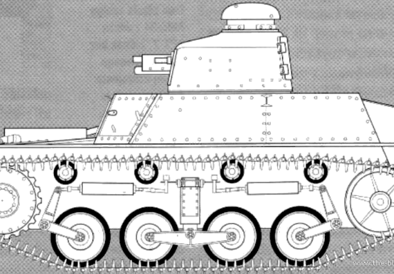 Renault AMC 34 FT-17 Turret tank - drawings, dimensions, pictures