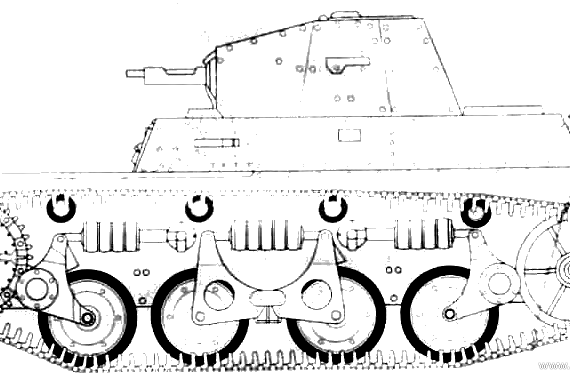 Renault AMR-35 tank 7.5mm - drawings, dimensions, figures