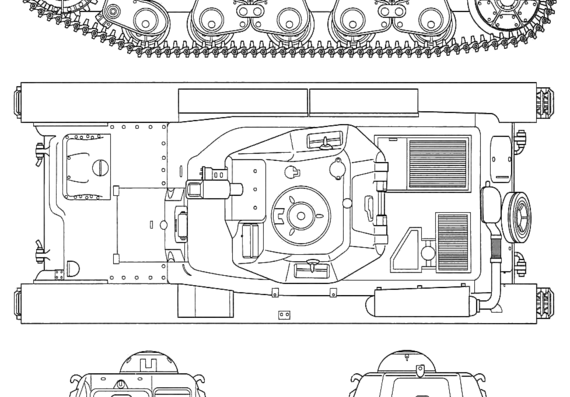 Танк Renault R-35 - чертежи, габариты, рисунки